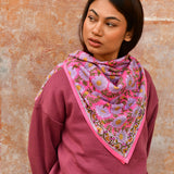 Grand foulard RAVENNE Rose