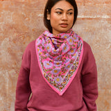 Grand foulard RAVENNE Rose