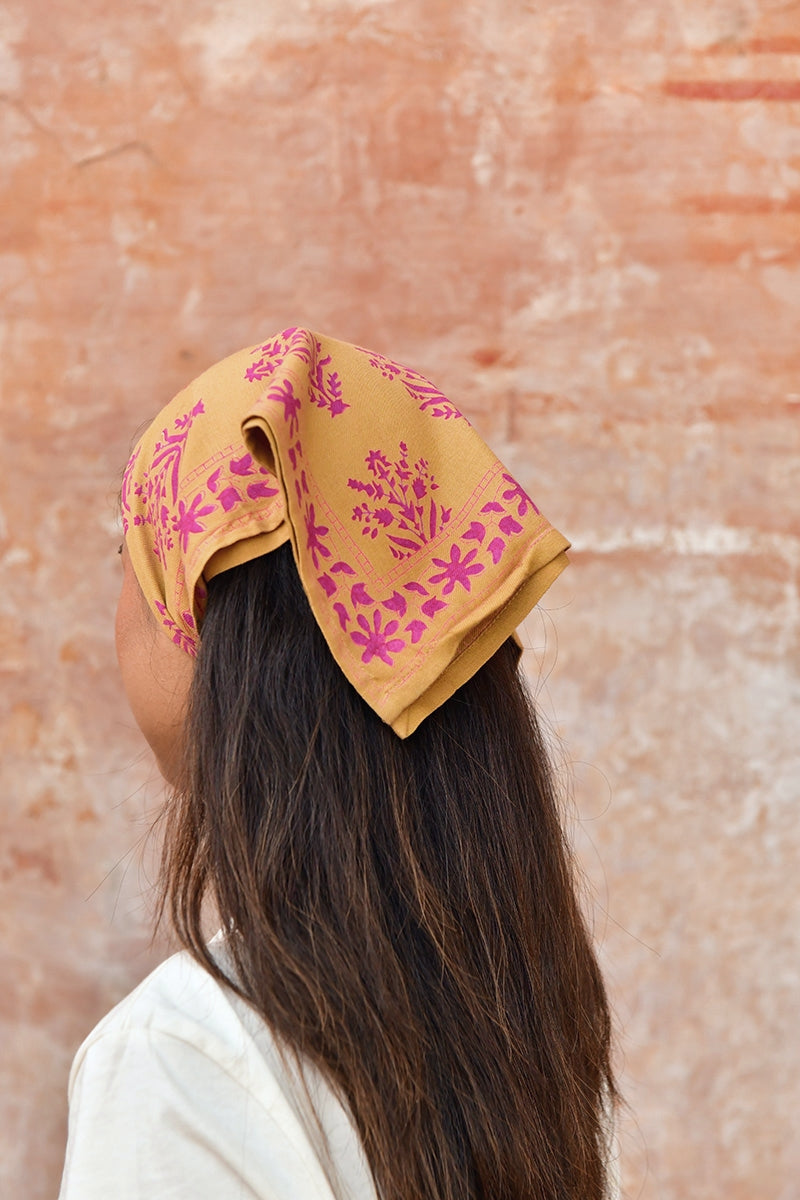 Petit foulard GALATIE Caramel