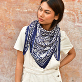 Grand foulard ANTIOCHE Bleu