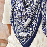 Grand foulard ANTIOCHE Bleu
