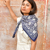 Grand foulard ANTIOCHE Bleu