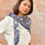Grand foulard ANTIOCHE Bleu