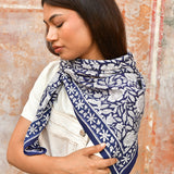 Grand foulard ANTIOCHE Bleu