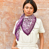 Grand foulard ANTIOCHE Prune