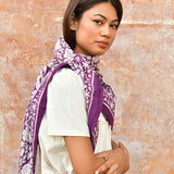 Grand foulard ANTIOCHE Prune