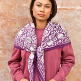 Grand foulard ANTIOCHE Prune