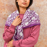 Grand foulard ANTIOCHE Prune