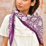 Grand foulard ANTIOCHE Prune