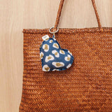 Porte-clés / Gri-gri Cœur - LÉOPARD Bleu marine