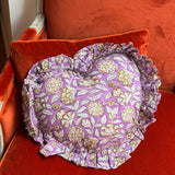 Coussin Cœur CARTHAGE Lilas