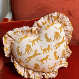Coussin Cœur FAUVE Rose