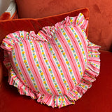 Coussin Cœur FLORA Rose