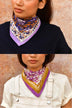 Duo de petits foulards - N°115 Nuit & CARTHAGE Violet