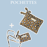 Duo Pochette & Porte-cartes et grigri – LÉOPARD Kaki