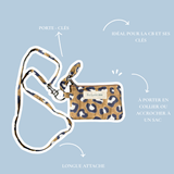 Duo Pochette & Porte-cartes et grigri – LÉOPARD Kaki