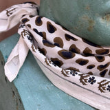 Foulard 60x60cm LÉOPARD Écru