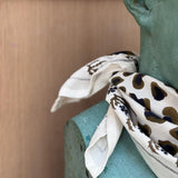 Foulard 60x60cm LÉOPARD Écru