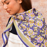 Grand foulard N° 113 Bleu