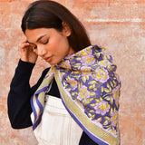 Grand foulard N° 113 Bleu