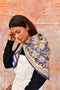 Grand foulard N° 113 Bleu