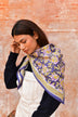 Grand foulard N° 113 Bleu