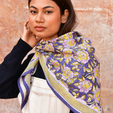 Grand foulard N° 113 Bleu