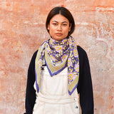 Grand foulard N° 113 Bleu
