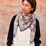 Grand foulard N° 113 Bleu