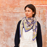 Grand foulard N° 113 Bleu