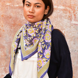 Grand foulard N° 113 Bleu