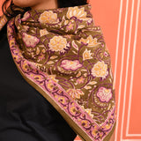Grand foulard N°114 Kaki
