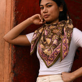 Grand foulard N°114 Kaki