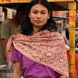 Grand foulard N°114 Rose