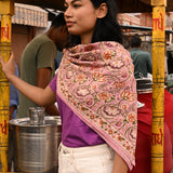 Grand foulard N°114 Rose