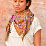 Grand foulard N°115 Caramel