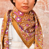 Grand foulard N°115 Caramel