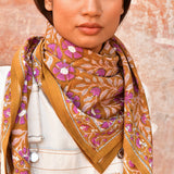 Grand foulard N°115 Caramel