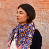 Grand foulard N°115 Cobalt