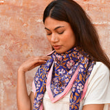 Grand foulard N°115 Cobalt