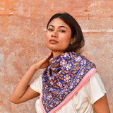 Grand foulard N°115 Cobalt