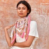 Grand foulard ALEXANDRIE Corail