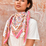 Grand foulard ALEXANDRIE Corail