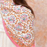 Grand foulard ALEXANDRIE Corail