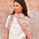 Grand foulard ALEXANDRIE Corail