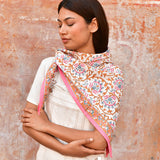 Grand foulard ALEXANDRIE Corail