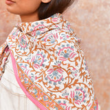 Grand foulard ALEXANDRIE Corail