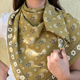 Grand foulard ANASTASE Bistre