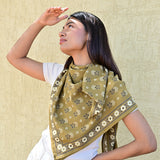 Grand foulard ANASTASE Bistre