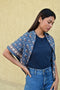 Grand foulard ANASTASE Bleu marine